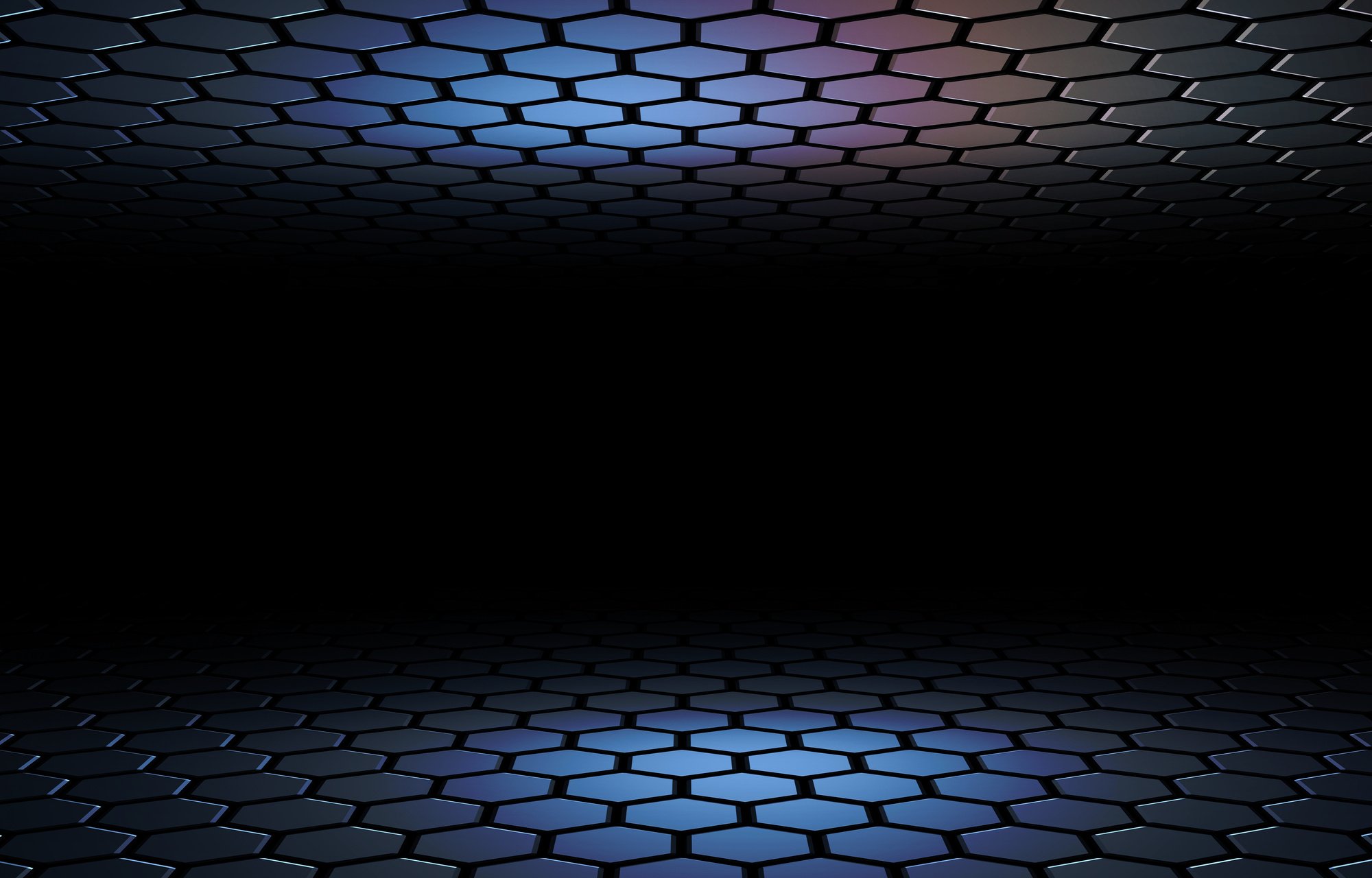 3D Illustration Abstract Background with Hexagons Futuristic Tec